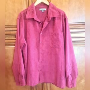 Chereskin Burgundy Wine-Colored Brushed Feel L/S Button-Up Shirt  XL EUC